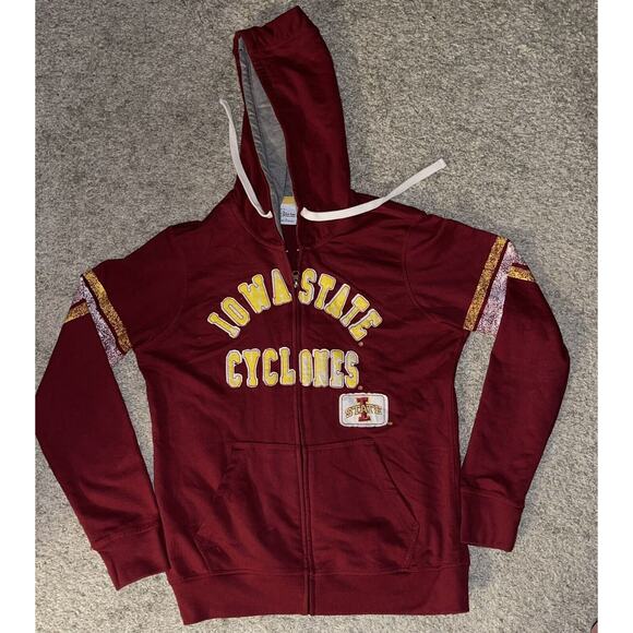 Iowa State Cyclones Distressed Full Zip Hoodie For Her By Alissa Milano (Large) - Picture 6 of 6
